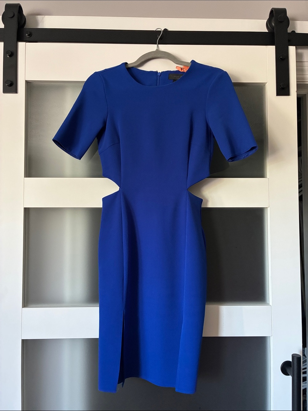 Electric Blue Cutout Sheath Dress